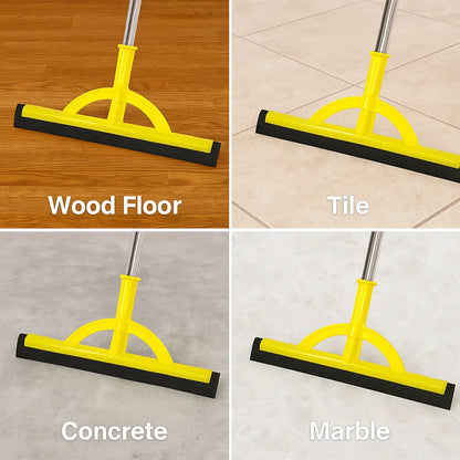 2-in-1 Heavy-Duty Floor Squeegee & Mop with Extendable Handle