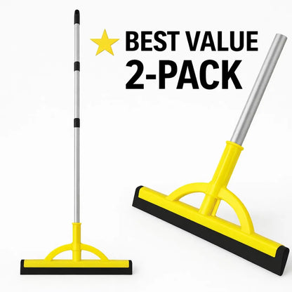 2-in-1 Heavy-Duty Floor Squeegee & Mop with Extendable Handle